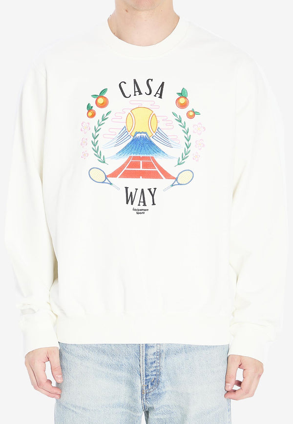 Casablanca Casa Way Mountain Sweatshirt White MPF25JTP29303--WHITE