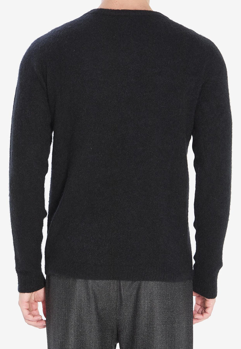 Roberto Collina Essential Crewneck Sweater Black 253M32001--M3209