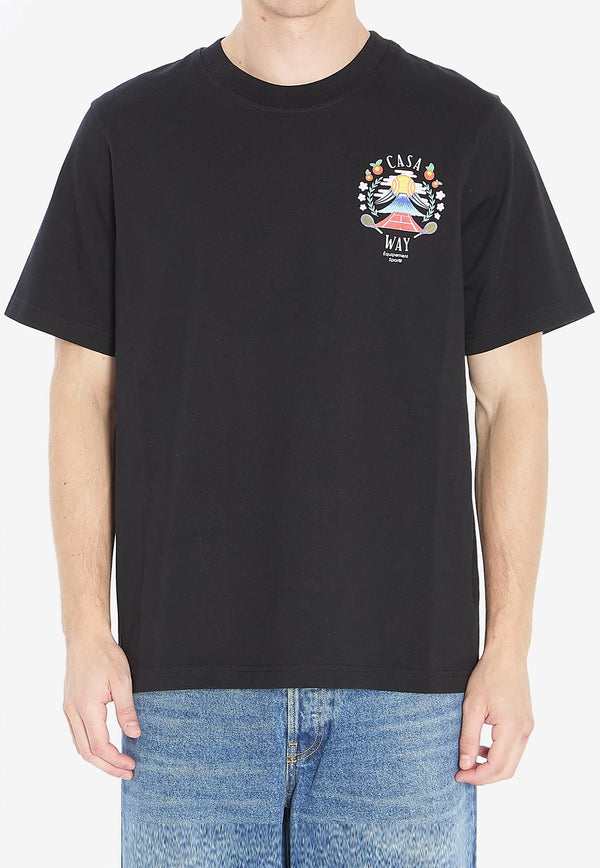 Casablanca Casa Way Mountain T-shirt Black MPF25JTS00109--BLACK