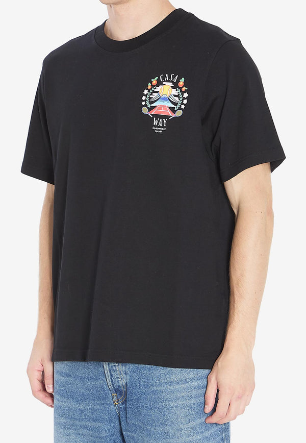 Casablanca Casa Way Mountain T-shirt Black MPF25JTS00109--BLACK