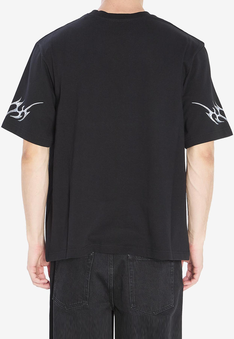 Casablanca Blades Print T-shirt Black AW25JTS044--05