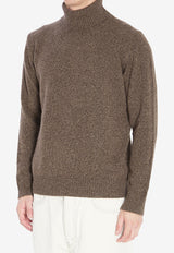 Roberto Collina Mouline Turtleneck Sweater Brown 253M39003--M3929