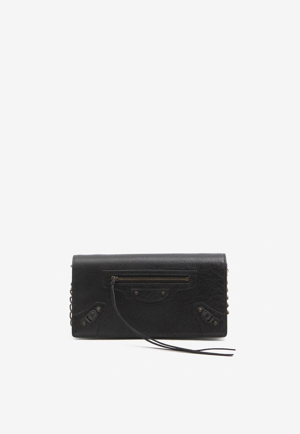 Balenciaga Le City Nappa Leather Clutch Bag Black 819472-2ABEK-1000