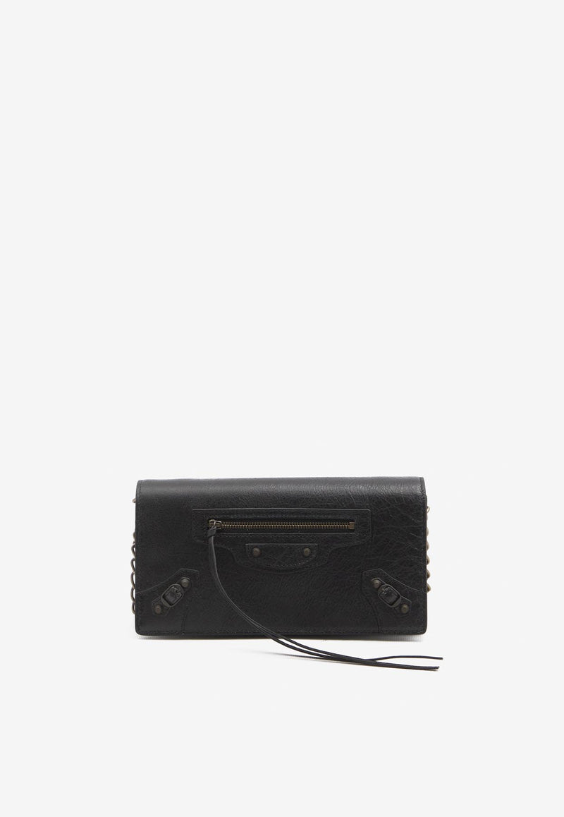 Balenciaga Le City Nappa Leather Clutch Bag Black 819472-2ABEK-1000