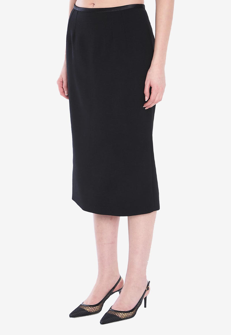Dolce & Gabbana Longuette Pencil Skirt Black F4BBPT-FUBD2-N0000