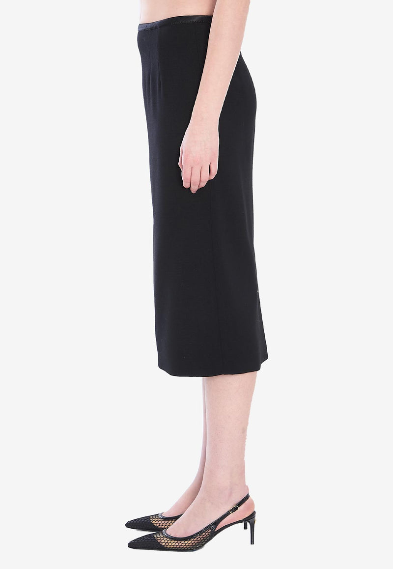 Dolce & Gabbana Longuette Pencil Skirt Black F4BBPT-FUBD2-N0000