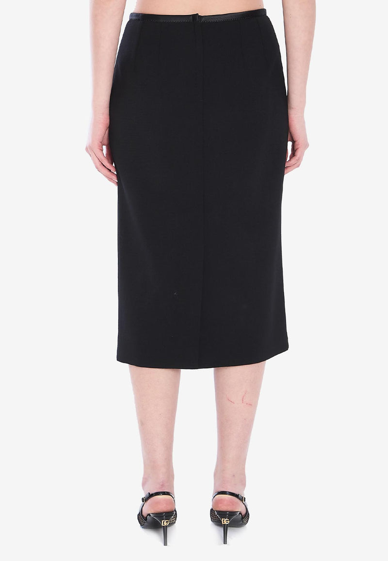 Dolce & Gabbana Longuette Pencil Skirt Black F4BBPT-FUBD2-N0000