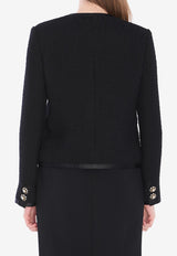 Dolce & Gabbana Tweed Single-Breasted Jacket Black F27DAZ-FU3JL-N0000