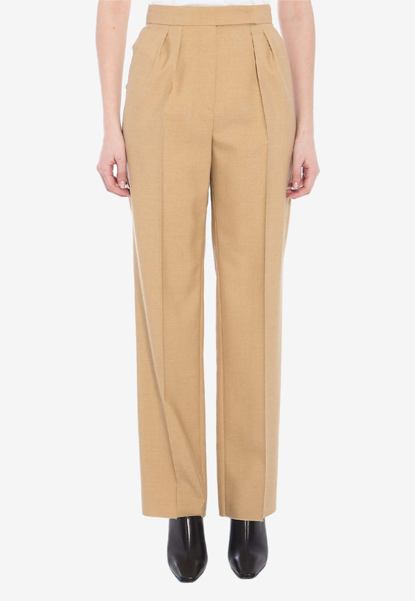 Max Mara Wool-Blend Tailored Pants Beige 2511131141600-10254-001