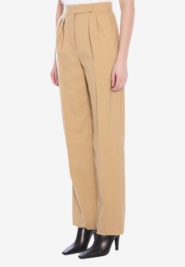 Max Mara Wool-Blend Tailored Pants Beige 2511131141600-10254-001