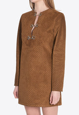 Gucci GG Suede Mini Dress  Brown 817757-XNA5G-2234