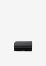 Loewe Anagram Tri-Fold Wallet in Pebbled Leather Black C821TR2X16--1100