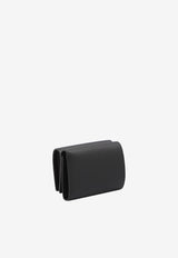 Loewe Anagram Tri-Fold Wallet in Pebbled Leather Black C821TR2X16--1100