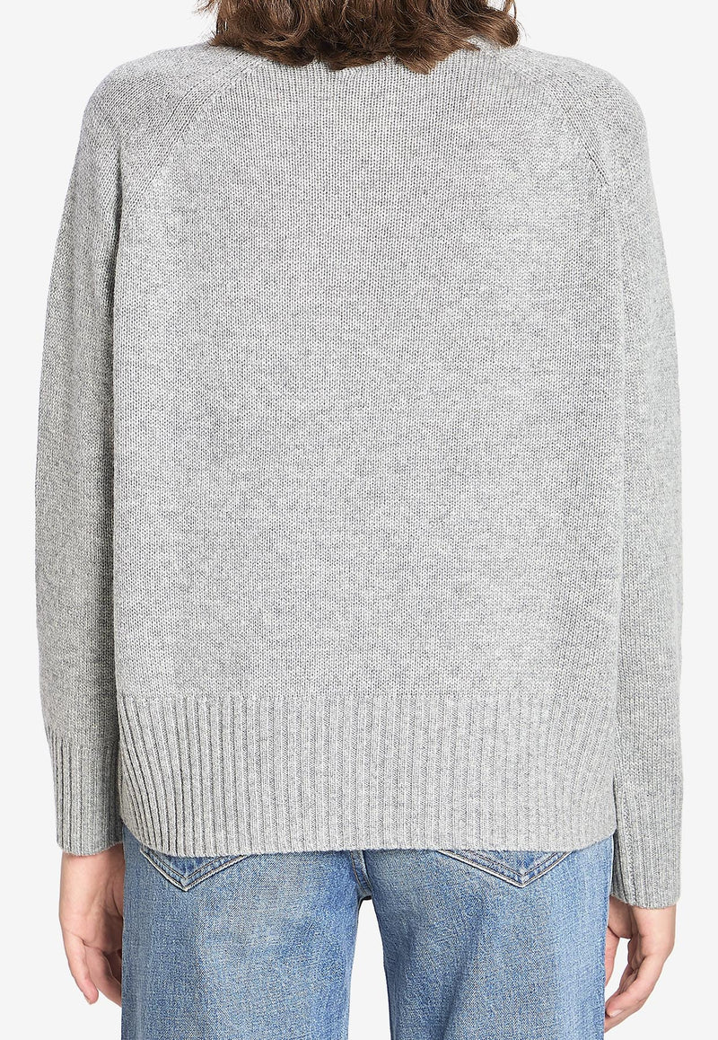 Allude Wool and Cashmere Turtleneck Sweater Gray 17104--83
