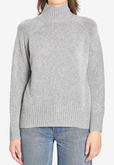Allude Wool and Cashmere Turtleneck Sweater Gray 17104--83