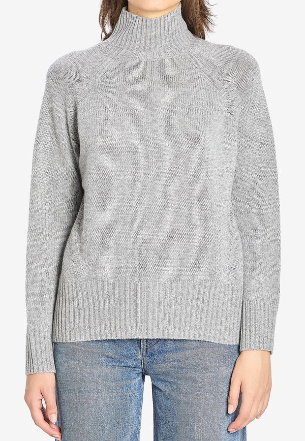 Allude Wool and Cashmere Turtleneck Sweater Gray 17104--83