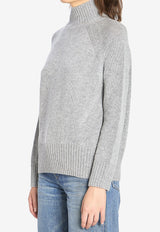 Allude Wool and Cashmere Turtleneck Sweater Gray 17104--83