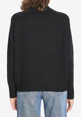 Allude Wool and Cashmere Turtleneck Sweater Black 17104--90