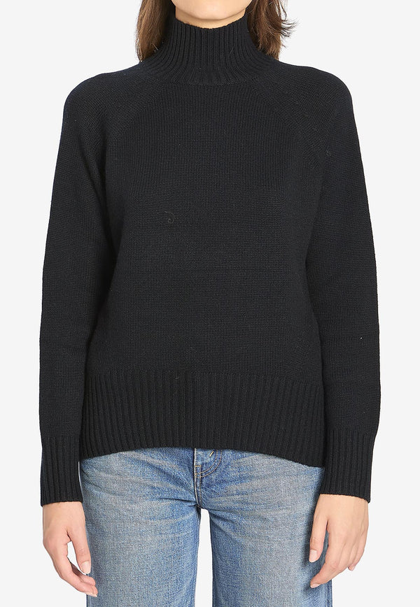 Allude Wool and Cashmere Turtleneck Sweater Black 17104--90
