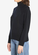 Allude Wool and Cashmere Turtleneck Sweater Black 17104--90