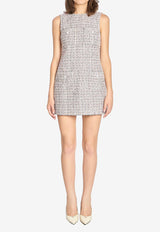 Self-Portrait Bouclé Mini Cady Dress Pink AW25098S--PINK