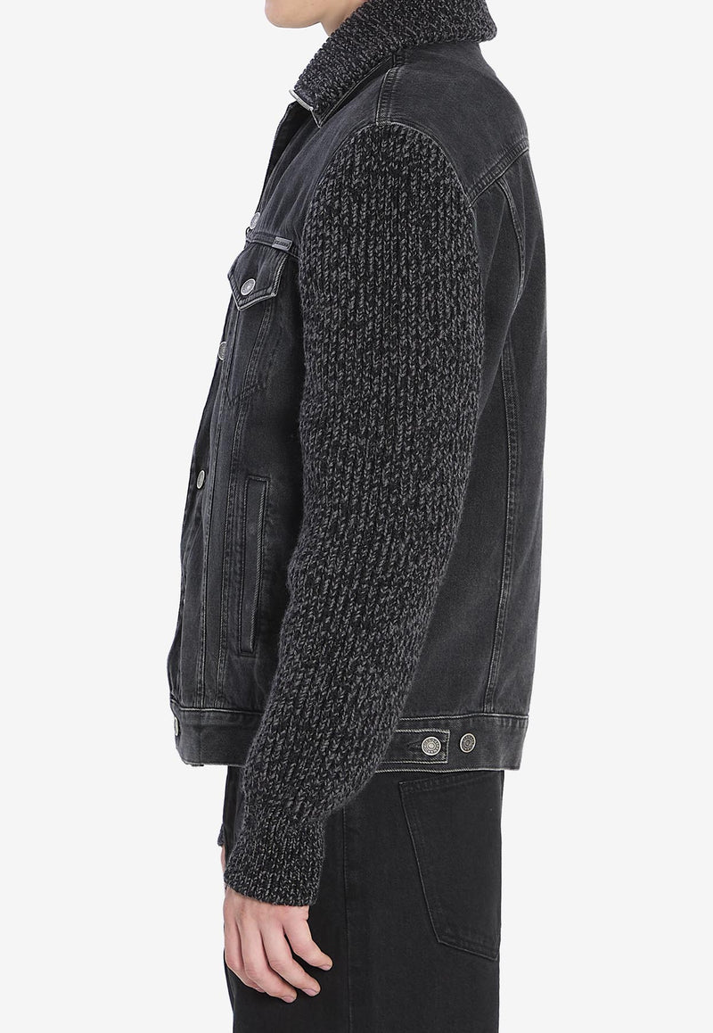 Dolce & Gabbana Washed Denim Jacket Black G9BTPD-GJ701-S9001