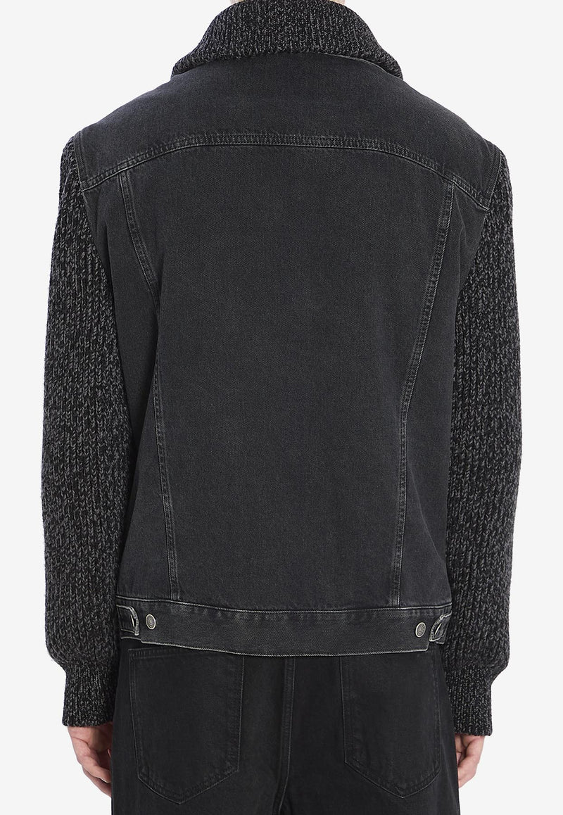 Dolce & Gabbana Washed Denim Jacket Black G9BTPD-GJ701-S9001
