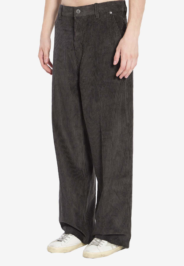 Corduroy Straight-Leg Pants