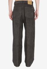 Corduroy Straight-Leg Pants
