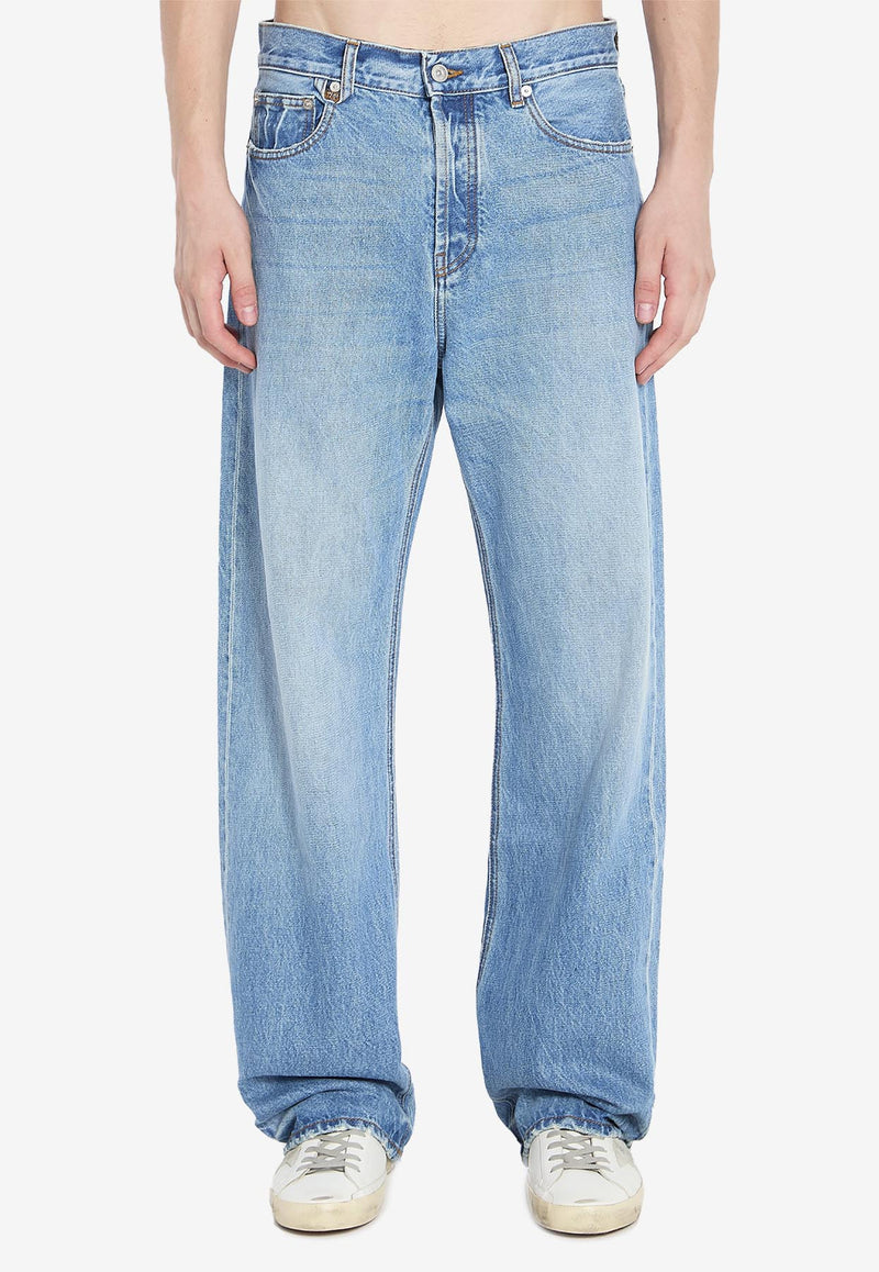 Jacquemus De-Nimes Faded Straight Jeans Blue PAM00028A-D00038-33C