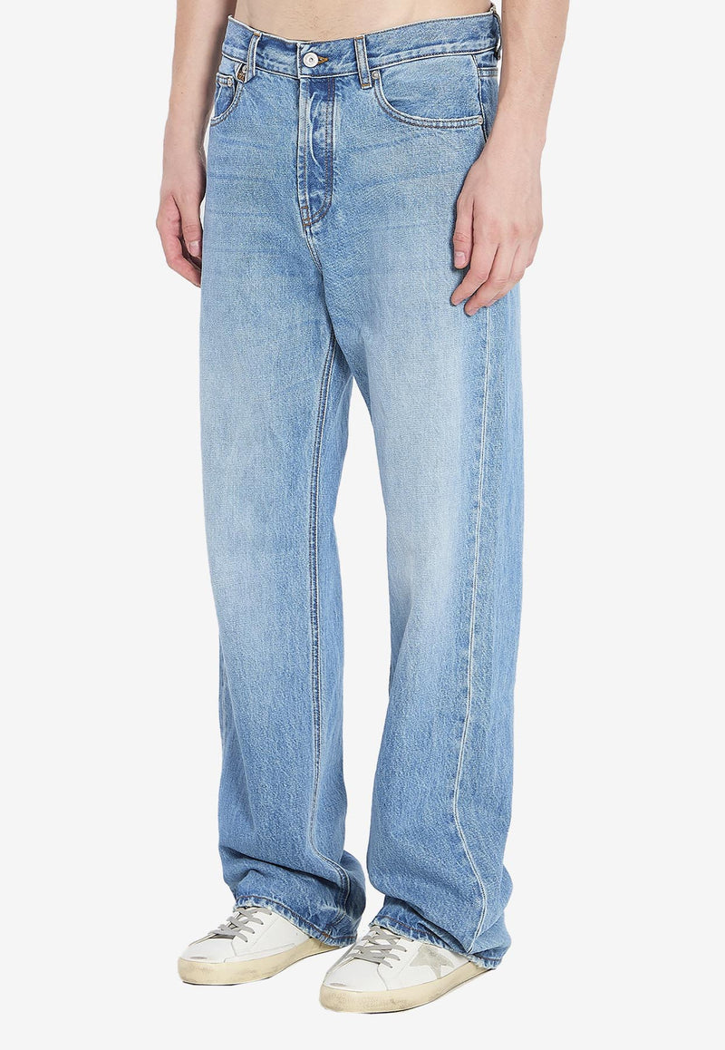 Jacquemus De-Nimes Faded Straight Jeans Blue PAM00028A-D00038-33C