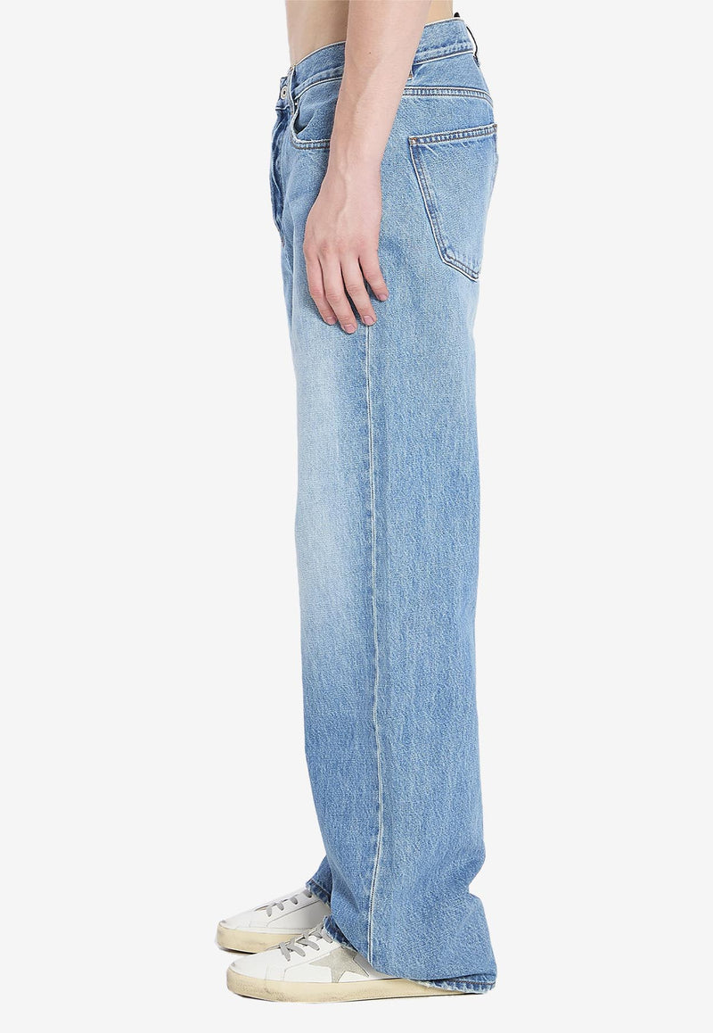Jacquemus De-Nimes Faded Straight Jeans Blue PAM00028A-D00038-33C