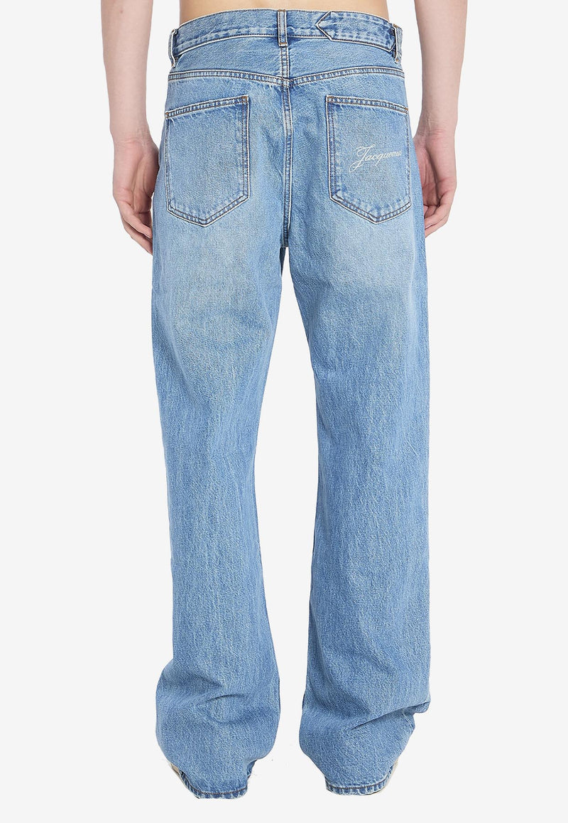 Jacquemus De-Nimes Faded Straight Jeans Blue PAM00028A-D00038-33C