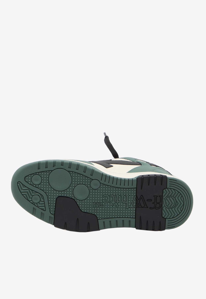 Off-White Out of Office Leather Sneakers Green OMIA189F25-LEA003-0310