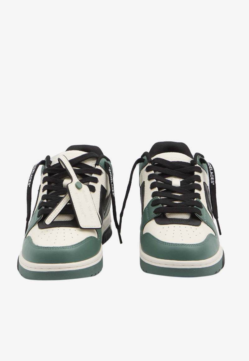 Off-White Out of Office Leather Sneakers Green OMIA189F25-LEA003-0310