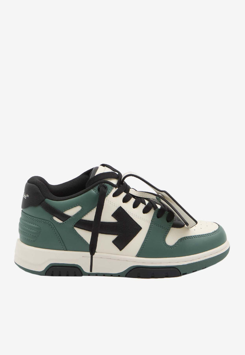 Off-White Out of Office Leather Sneakers Green OMIA189F25-LEA003-0310