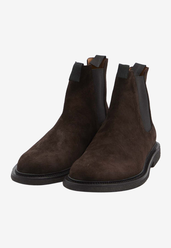 Common Projects Suede Chelsea Boots Brown 2446--3621