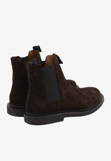 Common Projects Suede Chelsea Boots Brown 2446--3621