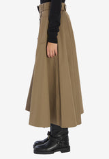 Burberry A-line Midi Trench Skirt Brown 8113541--CLAY BROWN