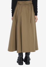 Burberry A-line Midi Trench Skirt Brown 8113541--CLAY BROWN