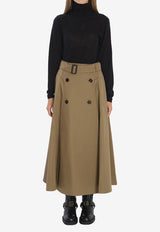 Burberry A-line Midi Trench Skirt Brown 8113541--CLAY BROWN