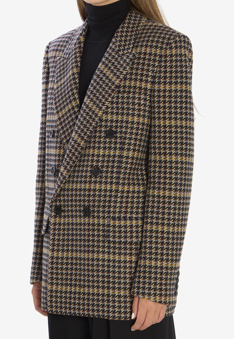 Saint Laurent Wool Check Oversized Jacket Multicolor 837047-Y3J60-1016