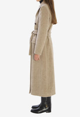 Golden Goose DB Double-Breasted Long Teddy Coat Beige GWP02319-P002091-60407