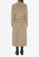 Golden Goose DB Double-Breasted Long Teddy Coat Beige GWP02319-P002091-60407