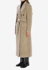 Golden Goose DB Double-Breasted Long Teddy Coat Beige GWP02319-P002091-60407