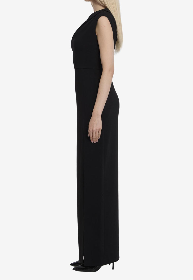 Solace London Irina One-Shoulder Maxi Dress Black OS45020--BLACK
