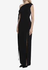 Solace London Irina One-Shoulder Maxi Dress Black OS45020--BLACK