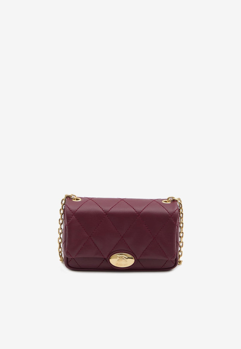 Burberry Strand Quilted Leather Chain Clutch Bordeaux 8111647--A4587
