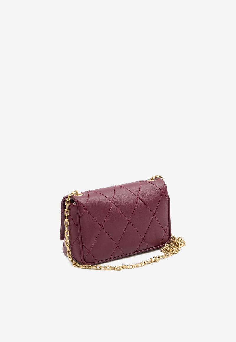 Burberry Strand Quilted Leather Chain Clutch Bordeaux 8111647--A4587