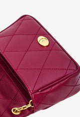 Burberry Strand Quilted Leather Chain Clutch Bordeaux 8111647--A4587